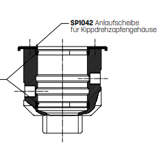 Anlaufscheibe für Kippdrehzapfengehäuse - Art. SP1042