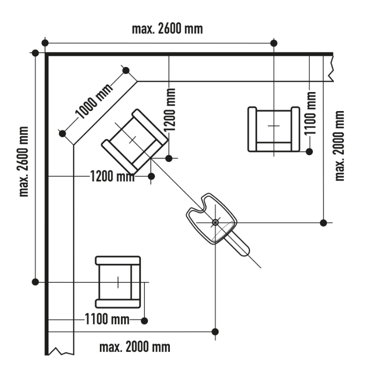 Jobst Contura Swing 360° - schwenkbares Friseur Waschbecken